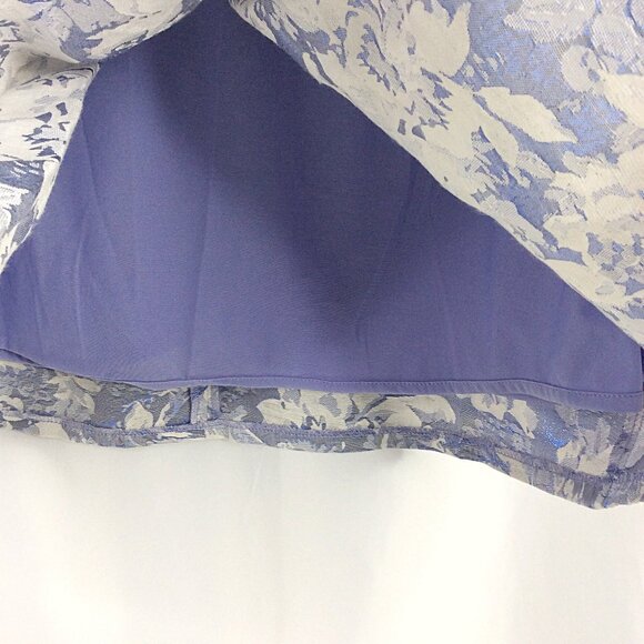 Ark & Co Skirt Womens Size Medium Purple Metallic Floral Tapestry A-Line Pleated - Picture 5 of 7